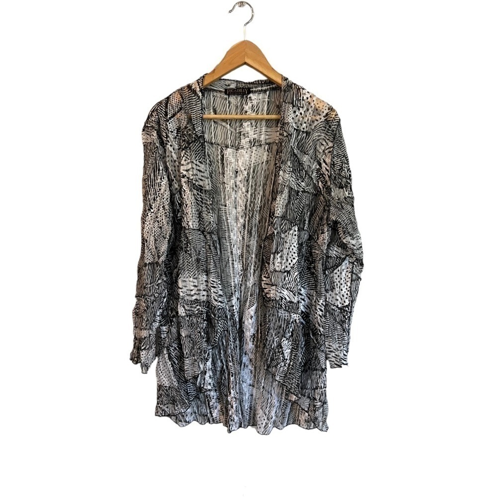 Picadilly Fashion Open Front Top Blouse Lightweight Plus Size 1X Layer Office